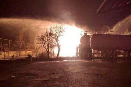 حریق گسترده در نزدیکی پالایشگاه تبریز